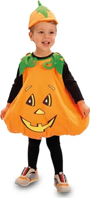 Kürbis Kostüm Halloween für Kinder Gr. 98/104 orange Fasching Karneval Mottoparty