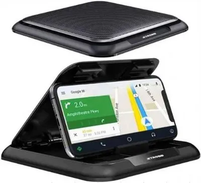 Produktbild von Handyhalterung Auto Armaturenbrett Universal Querformat Smartphone Halter KFZ Klebepad Navi Halterung Schwarz Stabil
