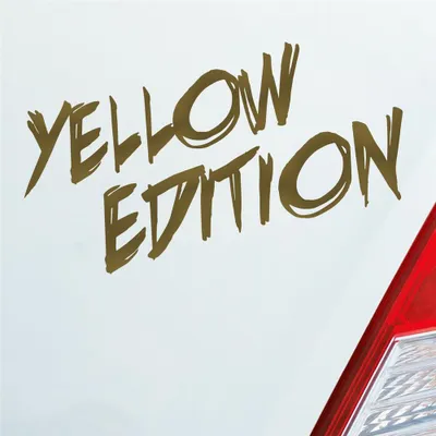 Produktbild von Auto Aufkleber Yellow Edition Auto Car Tuning 15x7 cm Gold Sticker Heckscheibenaufkleber