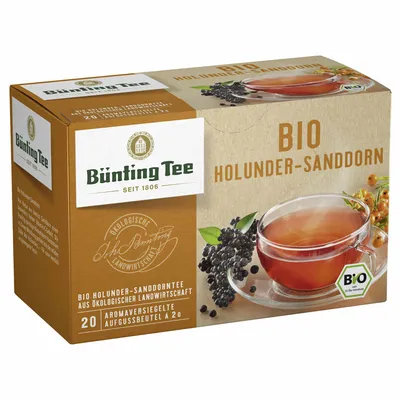 Produktbild von Bünting Tee  Holunder-Sanddorn, 20 Tassenbeutel