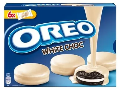 Image de Double biscuits Oreo Choc White enrobés de chocolat blanc 245g, paquet de 5