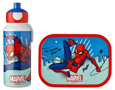 Lunchset mit Trinkflasche & Box, Spiderman, 400+750 ml