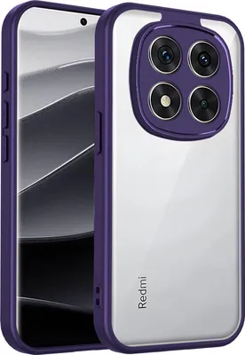Produktbild von Hülle für Xiaomi Redmi Note 14 Pro 4G/ Note 14 Pro 5G/Poco X7 Transparente Rückseite TPU Bumper Stoßfest Handyhülle Lila