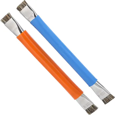 Imagen del producto de Cepillo, cepillo antiestático, cepillo de doble cabezal, cepillo de limpieza resistente, cepillo para limpieza de placas base, 2 cepillos de doble cabezal
