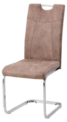 Produktbild von Schwingstuhl KellyC Braun Mikrofaser Kufengestell Metall, 43x98x58 cm, Sitzhöhe 47 cm