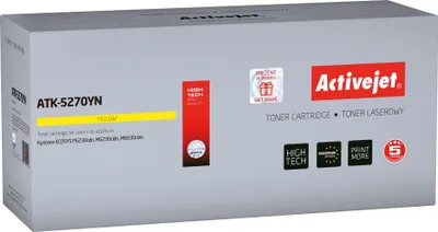 Produktbild von Activejet ATK-5270YN Tonerkartusche (Ersatz für Kyocera TK-5270Y; Höchste; 6000 seiten; gelb)