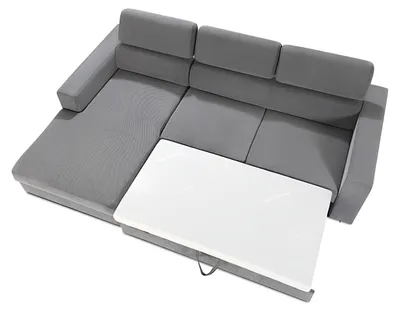 Produktbild von Ecksofa L-Form Couch Design Polster Textil Modern Bettfunktion Stoff Schlaf Neu