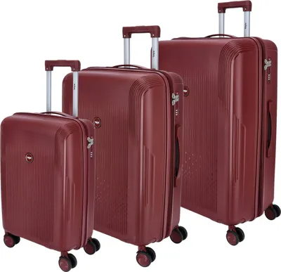 Produktbild von DYX 4 Rollen Trolley 3er Set S/M/L Palermo rot : rot Farbe vom Hersteller: rot