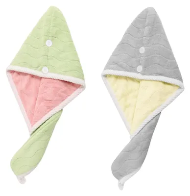 Productafbeelding van Microvezel Haarhanddoek Set van 2 voor Sneldrogen