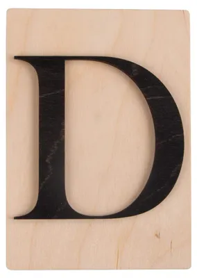 Produktbild von Holzbuchstabe D Schwarz 10,5 x 14,8 cm