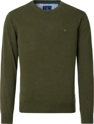 Produktbild von REDMOND Casual Herren Pullover Langarm Rundhals Comfort Olivgrün L