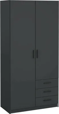Immagine prodotto di Dmora Guardaroba 2 Ante Sultani 49.8x200.4h cm Grigio, Appendiabiti 2 Ante