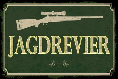 Produktbild von vianmo Holzschild 20x30 cm Jagdrevier Jagdgewehr
