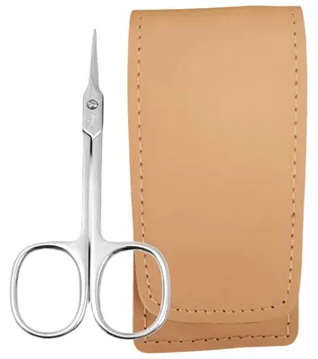 Produktbild von Solingen Turmspitze Schere mit Echt-Leder Etui – Germany Beige