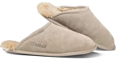 Produktbild von Fellhof Trendy Alpaka Unisex Lammfell-Pantoffel Beige (Sand), 3213-6