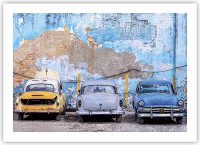 Produktbild von Poster - Poster ohne Rahmen - Havanna Oldtimer Autos - 70x50 cm - Wand Bild - Wanddeko - Wandbilder - Kunstposter - Wandposter - Bilder - Kunstdruck - Wanddekoration - Wandbild - P2XAA70x50-4376