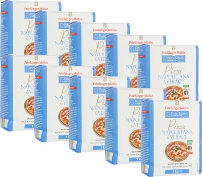 Produktbild von Frießinger Mühle Napoletana La Verace Pizzamehl Tipo 00 1 kg (10er Pack)