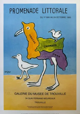 Image de SAVIGNAC - Promenade Du Littoral 1993 - 50x70cm Affiche Poster