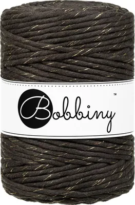 Obrázek produktu pro Bobbiny Macrame Cord 5 mm 100 m Golden Espresso Šňůra