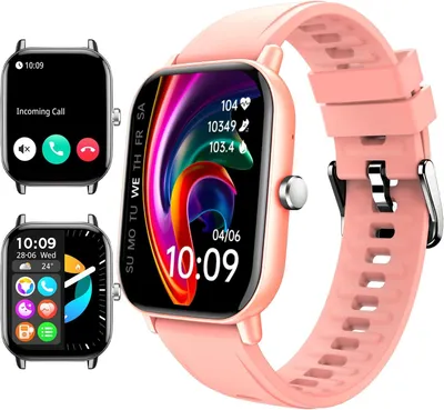 Produktbild von Herren Damen Telefonfunktion, 2.01" Fitnessuhr Damen, 100+Sportmodi Wasserdicht Sportuhr, Smart Watch mit Schrittzähler, Herzfrequenz, Schlafmonitor