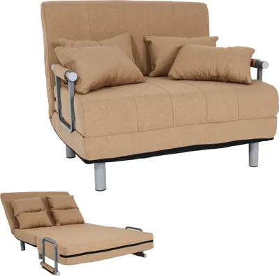 Produktbild von Schlafsessel HWC-K29, Klappsessel Schlafsofa Gästebett Relaxsessel, Liegefläche 186x97cm Stoff (270g/m²) creme-beige