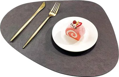 Immagine prodotto di 8 tovagliette antiscivolo in Finto cuoio nera