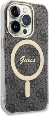 Zdjęcie produktu dla Zestaw Guess 4G Print MagSafe do iPhone 14 Pro Max czarny