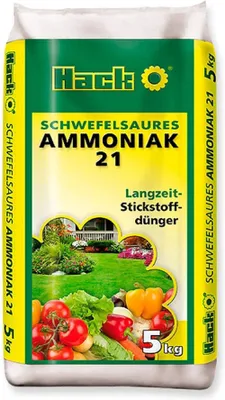 Immagine prodotto di Hack: concime azotato a base di ammoniaca solforica, 5 kg, concime da giardino