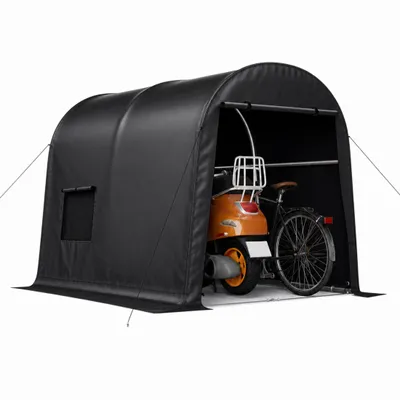 Produktbild von Gerätehaus Garagenzelt Carport Folienzelt Gartenschuppen Fahrradgarage Lagerzelt Aufbewahrungsgarage Auto Motorrad Schutz Unterstand 163x220x167cm
