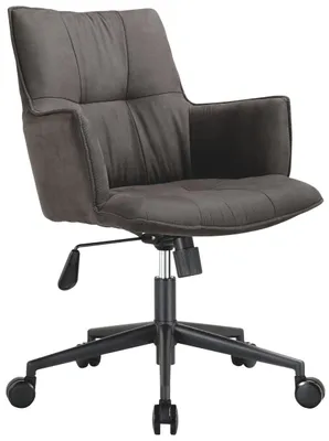 Produktbild von Moderner Drehsessel OSAKA, dunkelgrau, Stoff, Metall, 59x93,5x63 cm, Sitztiefe 45 cm