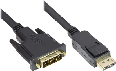 Produktbild von Anschlusskabel DisplayPort an DVI-D 24+1 Stecker, schwarz, 2m, Good Connections®