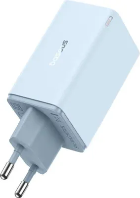 Produktbild von Baseus GAN6 Pro Schnellladegerät, 2xUSB-C + 2xUSB, 65W (blau)