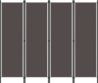 Produktbild von "im Angebot" 4-tlg. Raumteiler Anthrazit 200x180 cm  - Paravents CC9126