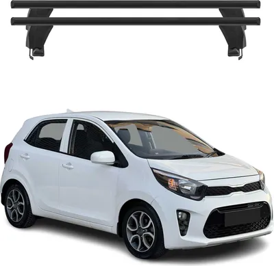 Image de Menabo Barres de toit Transversales pour Kia Picanto 2017-2020 Noir ABE 2x