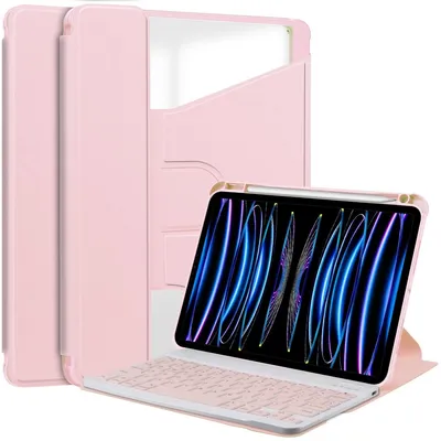 Immagine prodotto di INF Custodia con Tastiera Bluetooth Girevole a 360° per iPad 11 & 10.9'' - Rosa