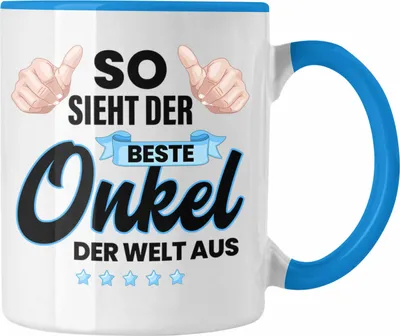 Produktbild von Trendation - Bester Onkel Geschenk von Nichte Neffe Lustige Tasse Spruch Geschenke für Onkel Nichten Geschenkidee Lustig (Blau)
