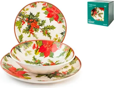 Obrázek produktu pro 18dílná sada nádobí pro H&H Holly Jolly Christmas
