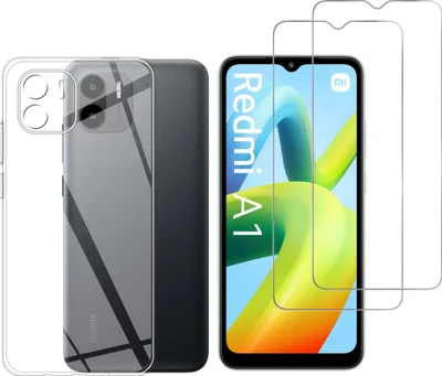 Produktbild von Hülle für Xiaomi Redmi A1 mit 2 Displayschutzfolien aus Hartglas Phonillico®