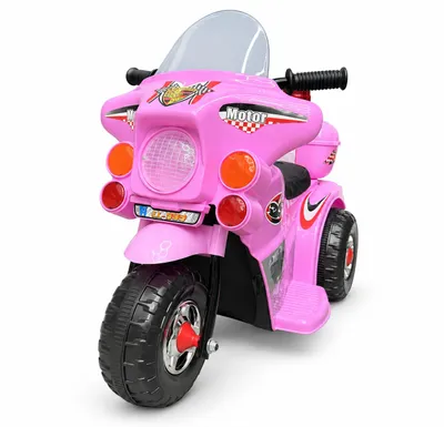 Productafbeelding van Elektrische Politiemotor voor Kinderen 1-4 Jaar - 6V Accu - Zwaailicht en Geluid - Leren Zitje - Opbergkoffer - Wit, AI-gegenereerde afbeelding