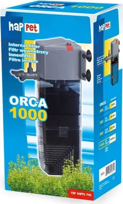Produktbild von Happet Orca 1000 Kompakt Innenfilter inkl. Aktivkohle box Filter Aquariumfilter Aquafilter