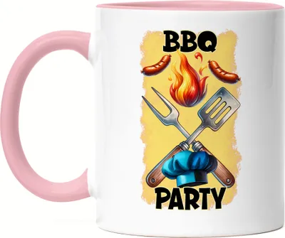 Produktbild von BBQ Party Grillen Grillmeister lustiges Grill Spruch Tasse Rosa