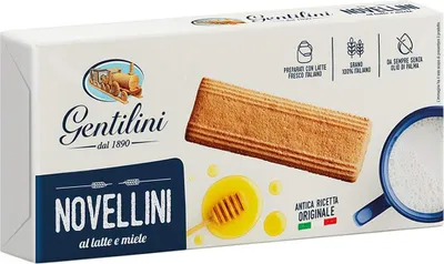 Produktbild von 3x Gentilini Novellini Kekse mit Milch und Honig biscuits 250 g Italien