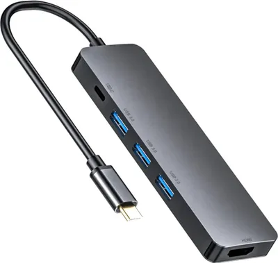 Produktbild von rozbočovač 5 v 1 Type-C na 4K HDMI / USB 3.0 / PD 60W adaptér pro MacBook / notebook s Windows
