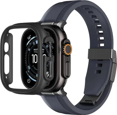 Produktbild von AMAZINGthing AIW49MBK, Hülle, Smartwatch, Sportuhr, Schwarz, Apple, Apple Watch Series 10 (46mm), (42mm), Polycarbonat (PC)