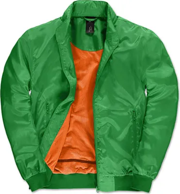 Produktbild von B&C JM963 | Herren Jacke Trooper Blouson - Farbe: Real Green/Neon Orange - Größe: XL