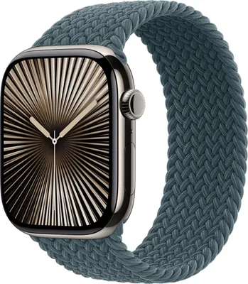 Immagine prodotto di Cinturino intrecciato Solo Loop per Apple Watch Series 1 - 9 / SE (38/40/41 mm) | Series 10 / 11 (42 mm) - Taglia 6 - Verde lago