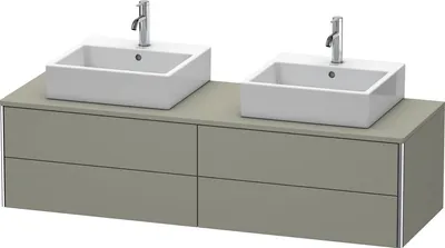 Produktbild von Waschtischunterbau XSQUARE 400x1600x548mm f 2 Be Steingr seidenmatt steingrau seidenmatt