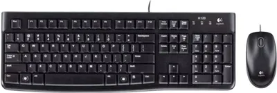 Produktbild von Logitech MK120 Tastatur-Maus-Set kabelgebunden schwarz