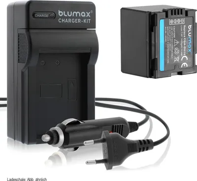 Produktbild von 1x Akku + Lader für Panasonic CGA-DU14 NV-GS250 NV-GS150 NV-GS140  1400 mAh