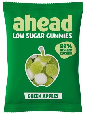 Produktbild von ahead Low Sugar Gummies Green Apples 50g